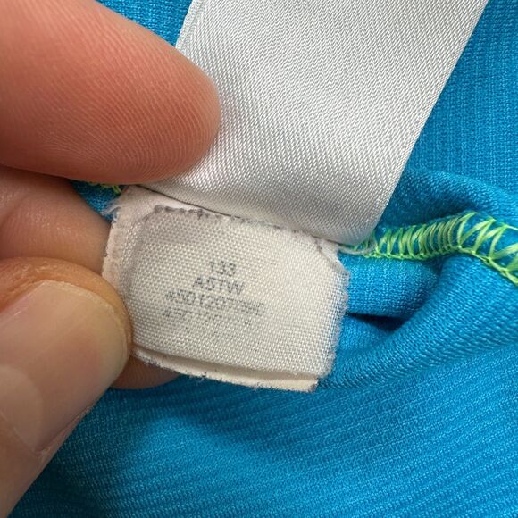 The North Face FlashDry 1/4 Zip Pullover Jacket Womens Small Blue Neon Green - Picture 11 of 16